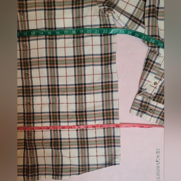 0841. Eddie Bauer ~ Men's ~ Plaid Button-Down Shirt ~ Large - Picture 9 of 12